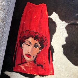 David Dart vintage novelty print maxi skirt